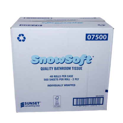 Toilet Paper - 7500 Sheets - 48 Rolls/Case - SnowSoft