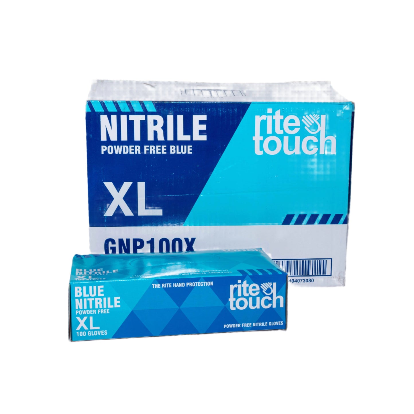 Blue Nitrile Powder-Free Gloves, 100/BX – GNP100 – RiteTouch