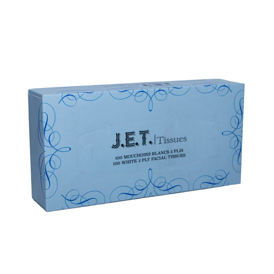 1 Box - 30/case - 100 White Tissue - J.E.T paper Tissue