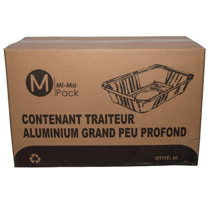 Full-Size Shallow Aluminum Container - 50/Case - MI-MA Pack