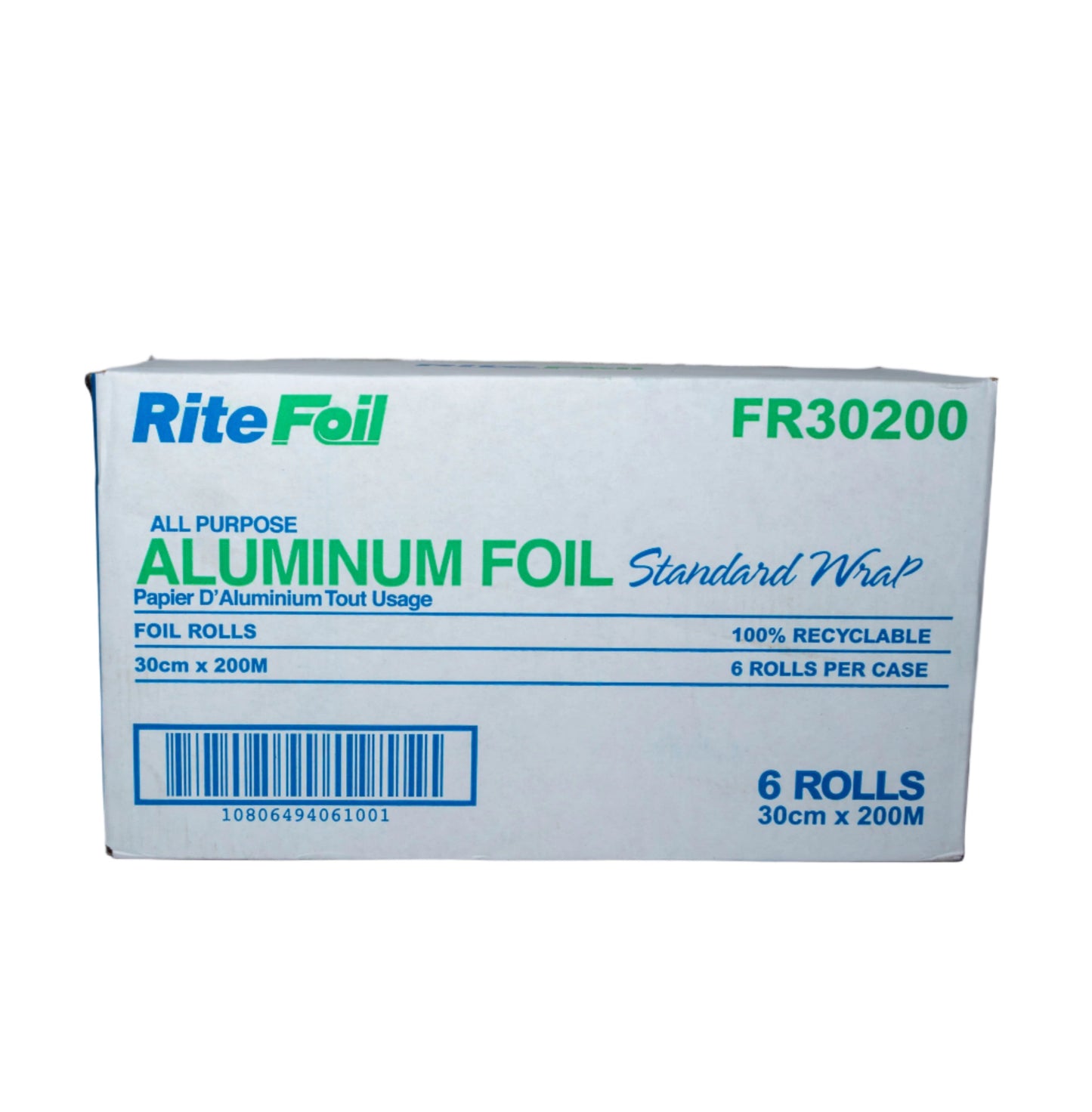 30cm x 200m All-Purpose Aluminum Foil Standard Wrap – FR30200 – Ritefoil