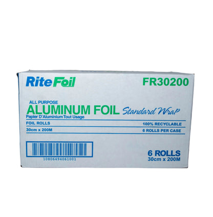 30cm x 200m All-Purpose Aluminum Foil Standard Wrap – FR30200 – Ritefoil