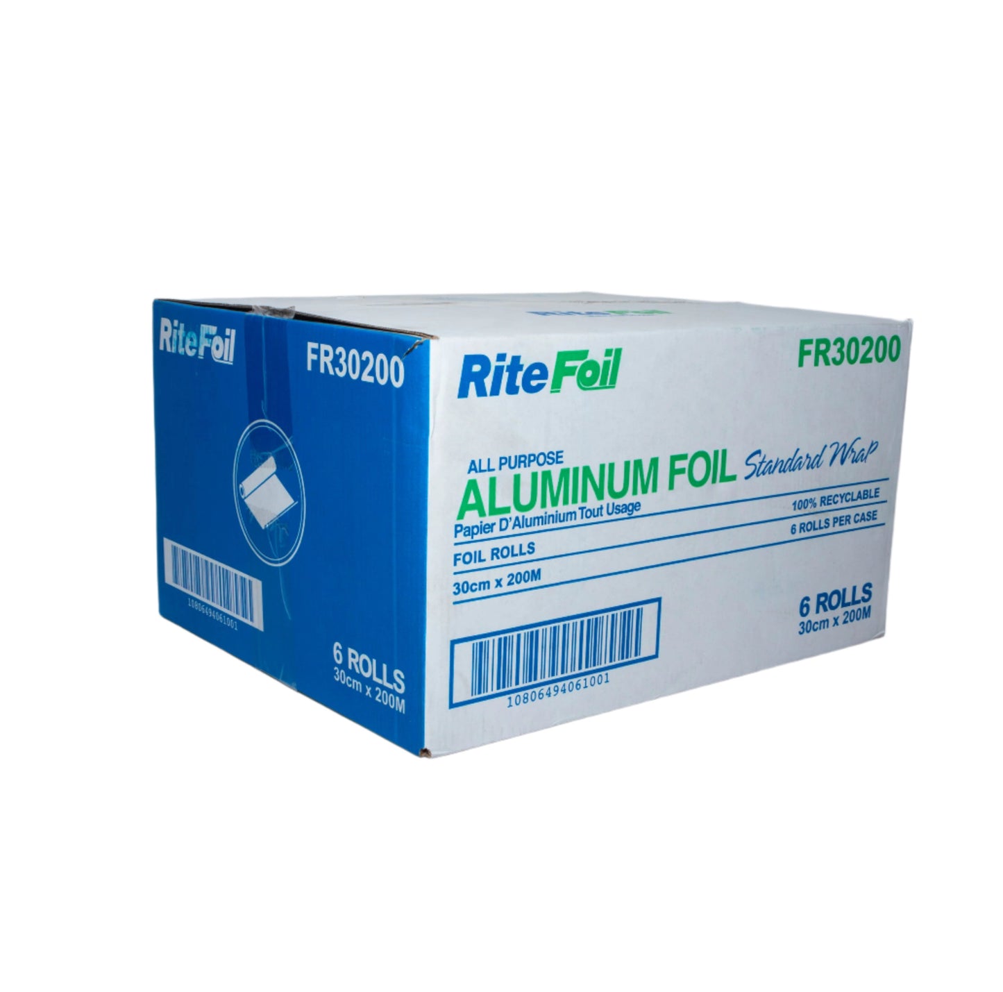 30cm x 200m All-Purpose Aluminum Foil Standard Wrap – FR30200 – Ritefoil