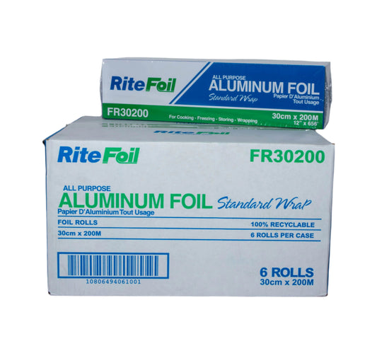 30cm x 200m All-Purpose Aluminum Foil Standard Wrap – FR30200 – Ritefoil