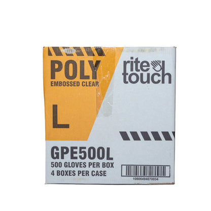 Poly Embossed Clear Gloves  GPE500PL - Ritetouch