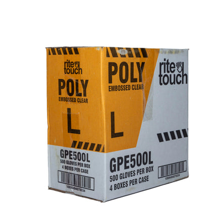 Poly Embossed Clear Gloves  GPE500PL - Ritetouch