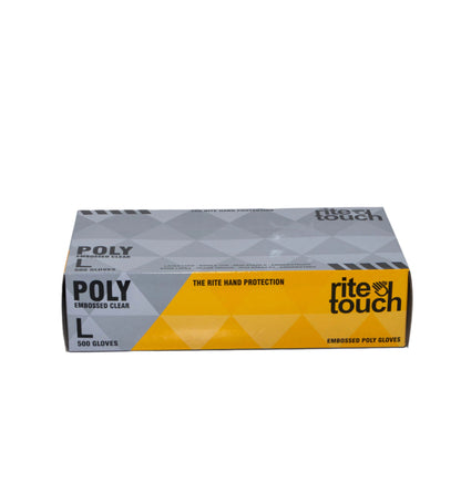 Poly Embossed Clear Gloves  GPE500PL - Ritetouch