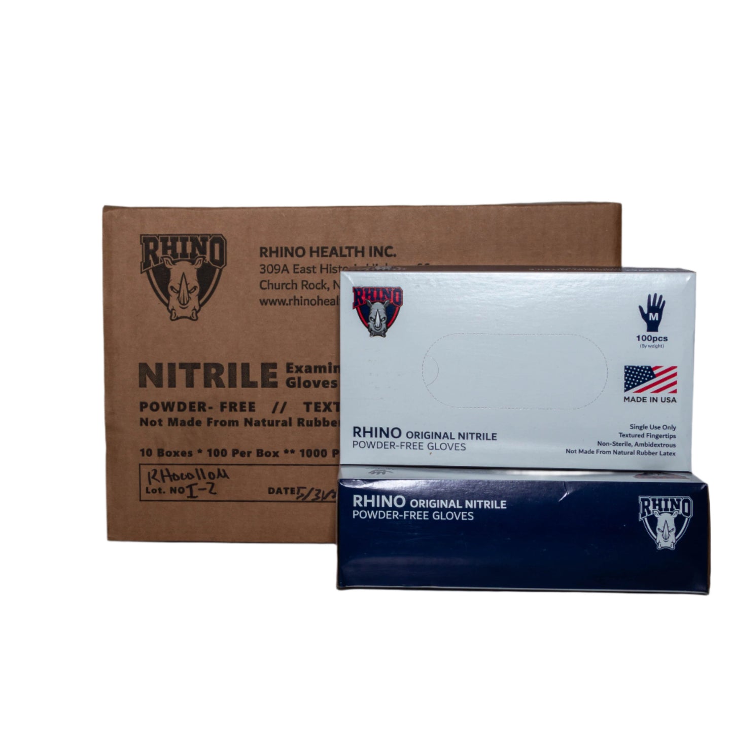 1 Box Nitrile Powder Free Gloves - RHINO