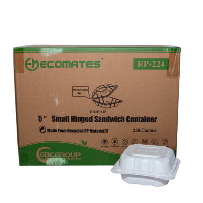 5" Small Hinged Sandwich Container RP-224 – Ecomates