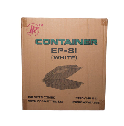 8"x8"x2.7" White Container EP-81 – LR