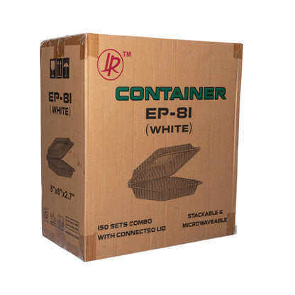 8"x8"x2.7" White Container EP-81 – LR