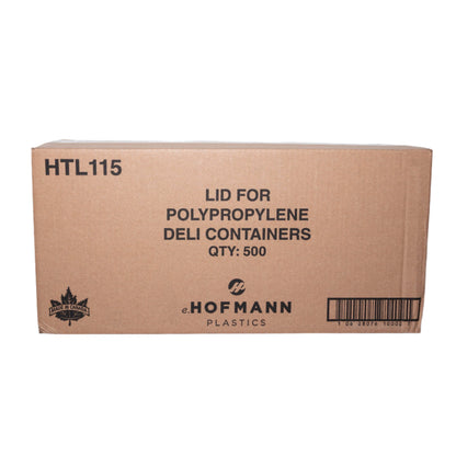 Lids for PP Deli Containers - 8oz, 12oz, 16oz - HTL115 - Hofmann Plastics