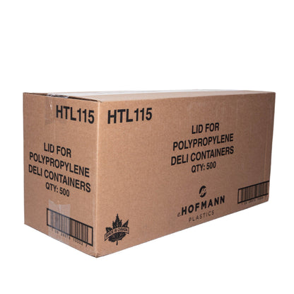 Lids for PP Deli Containers - 8oz, 12oz, 16oz - HTL115 - Hofmann Plastics