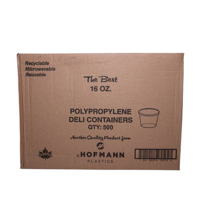 16OZ Clear Deli Container 500/case - Hofmann Plastics