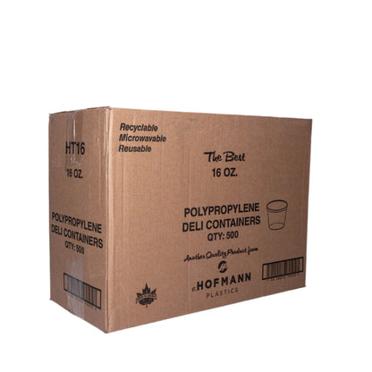 16OZ Clear Deli Container 500/case - Hofmann Plastics