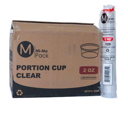 2oz Clear Portion Cup- 2500/Case- MIMA Pack