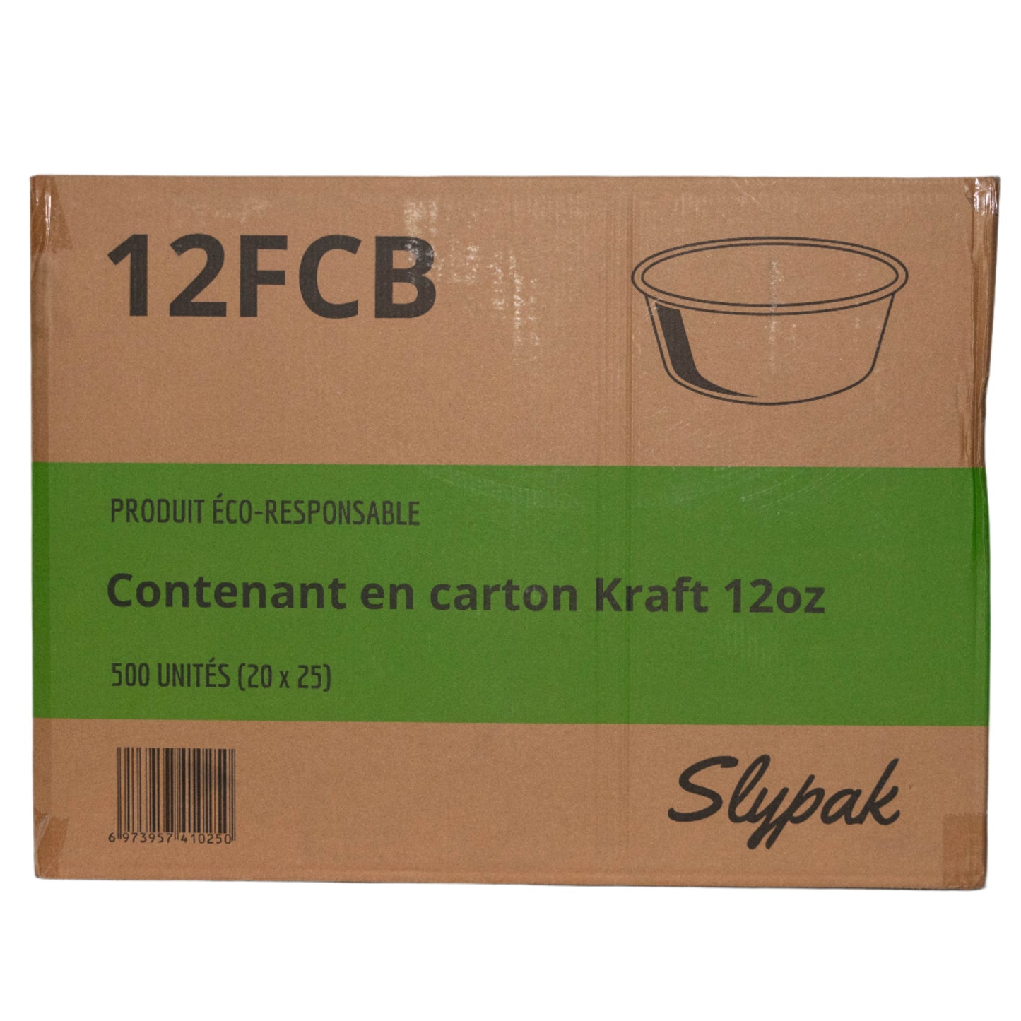 12oz Eco-Friendly Paper Container 500 Units -12FCB- Slypak