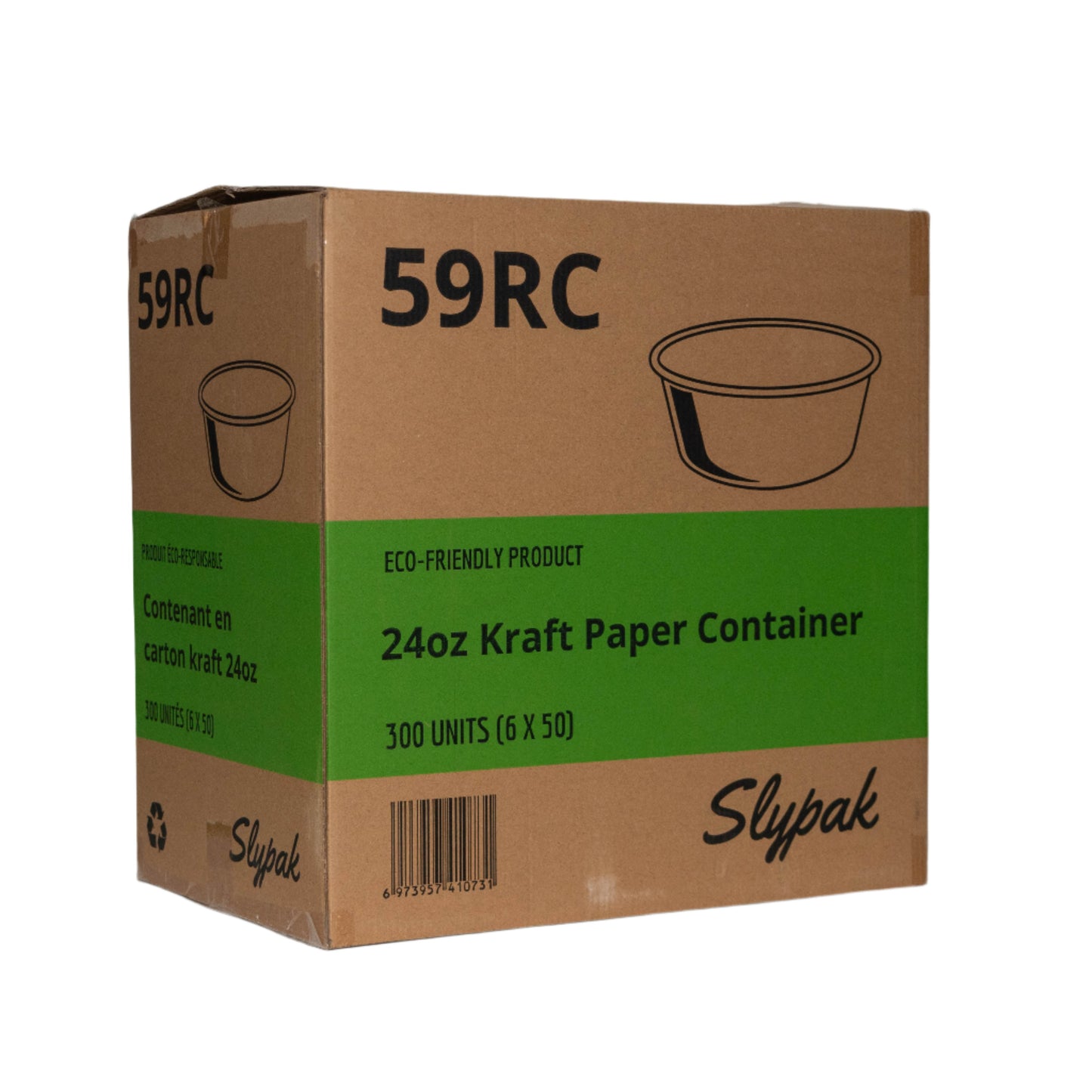 24oz Paper Container 300 Units - 59RC -Slypak