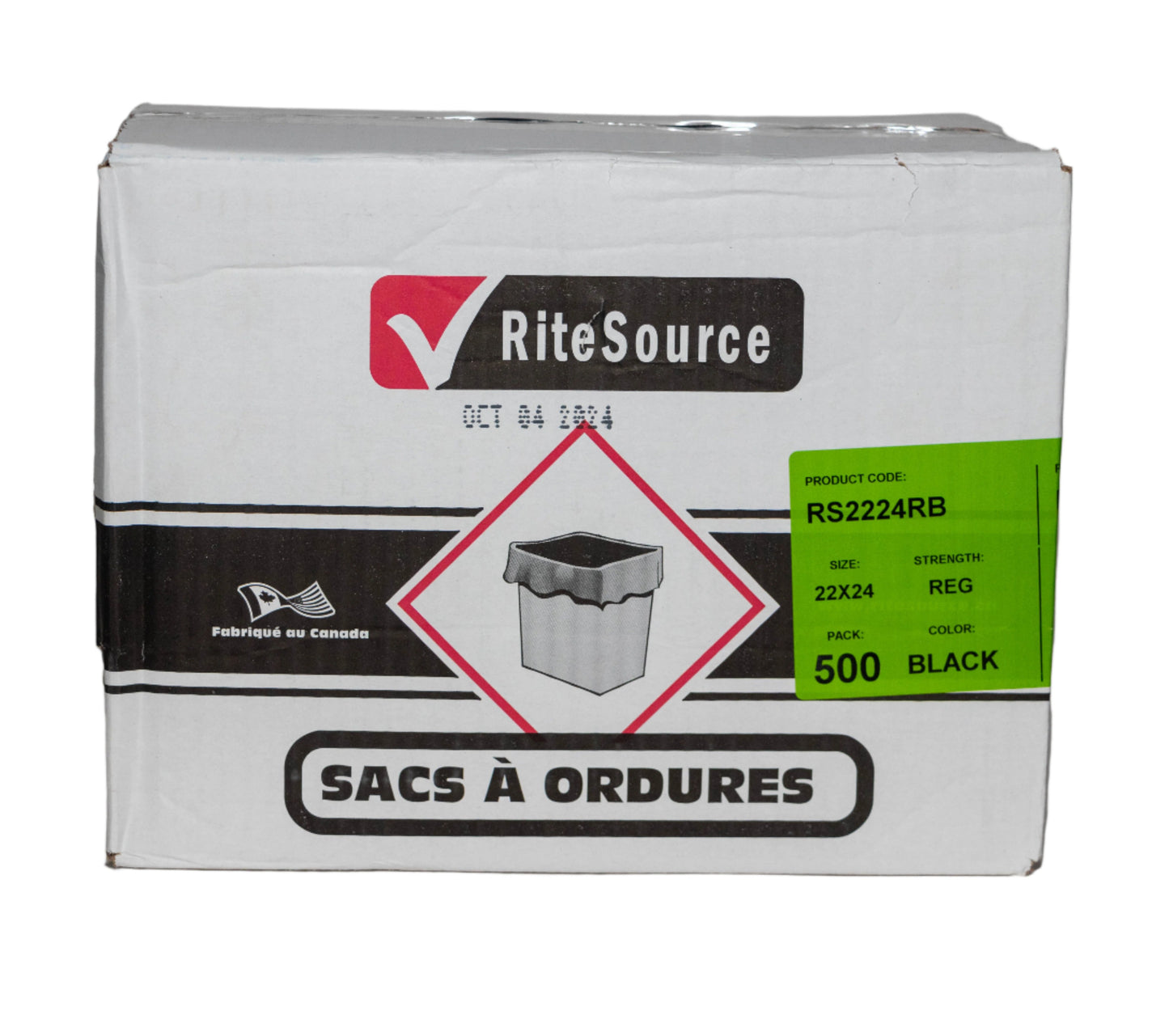 22x24 REG Black Garbage Bags 500/Case – Ritesource