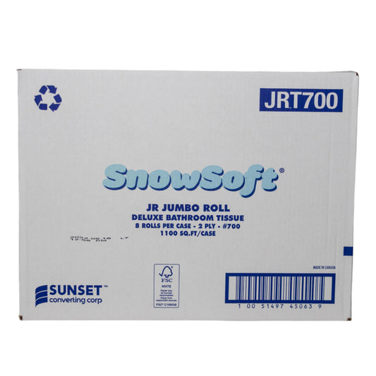 Toilet Paper Junior Jumbo Roll 8/Case 2PLY - JRT700-Snowsoft