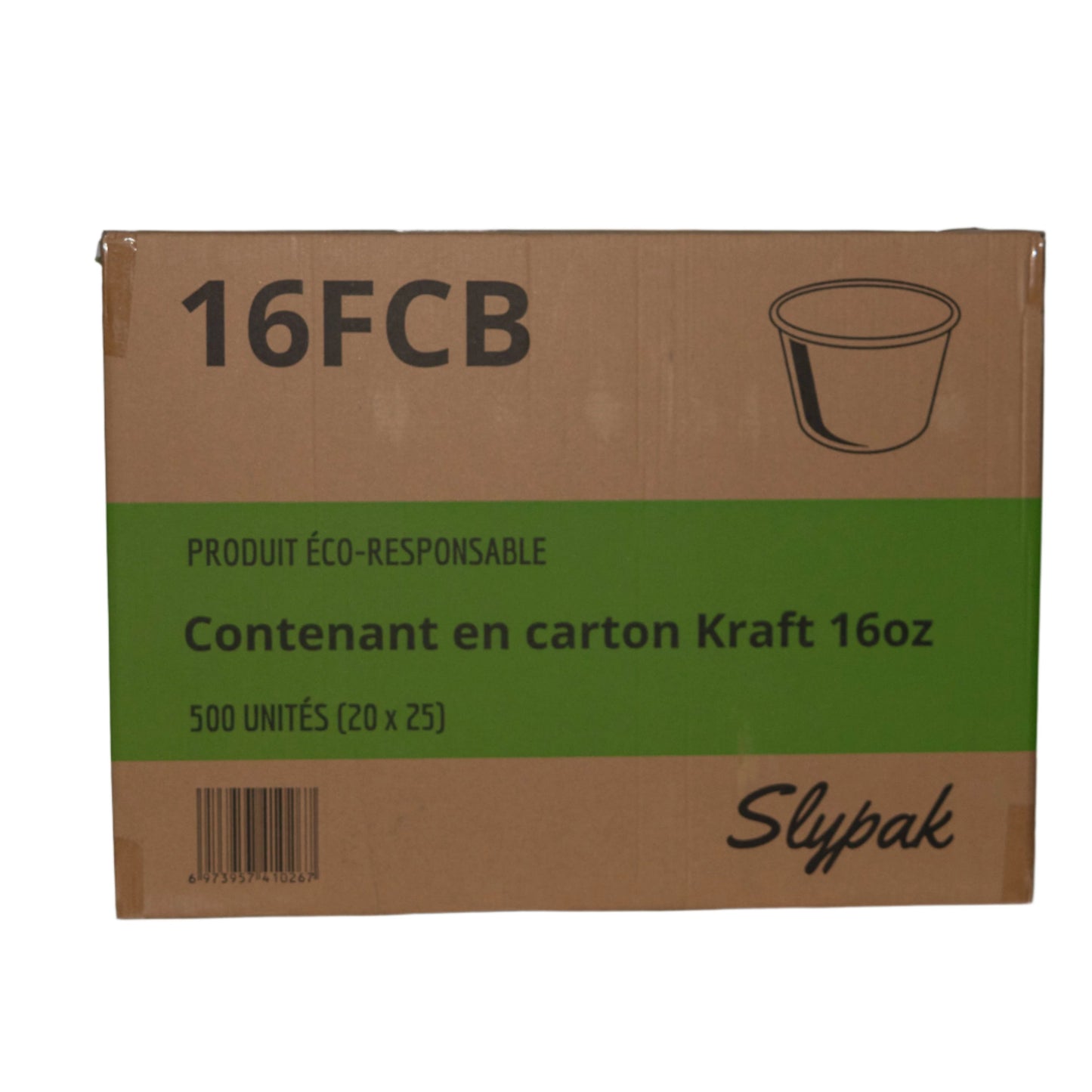 16oz Paper Containers 500 Units - 16FCB - Slypak