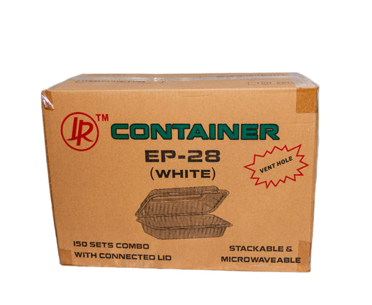 9"x6" White EP-28 Container 150 Sets Combo - LR