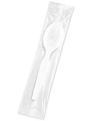 1000 Medium Weight Individually Wrapped Plastic Tea Spoons -C2103W - Riteware