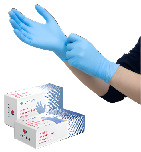 Blue Nitrile Gloves 100/Box - LYDUS